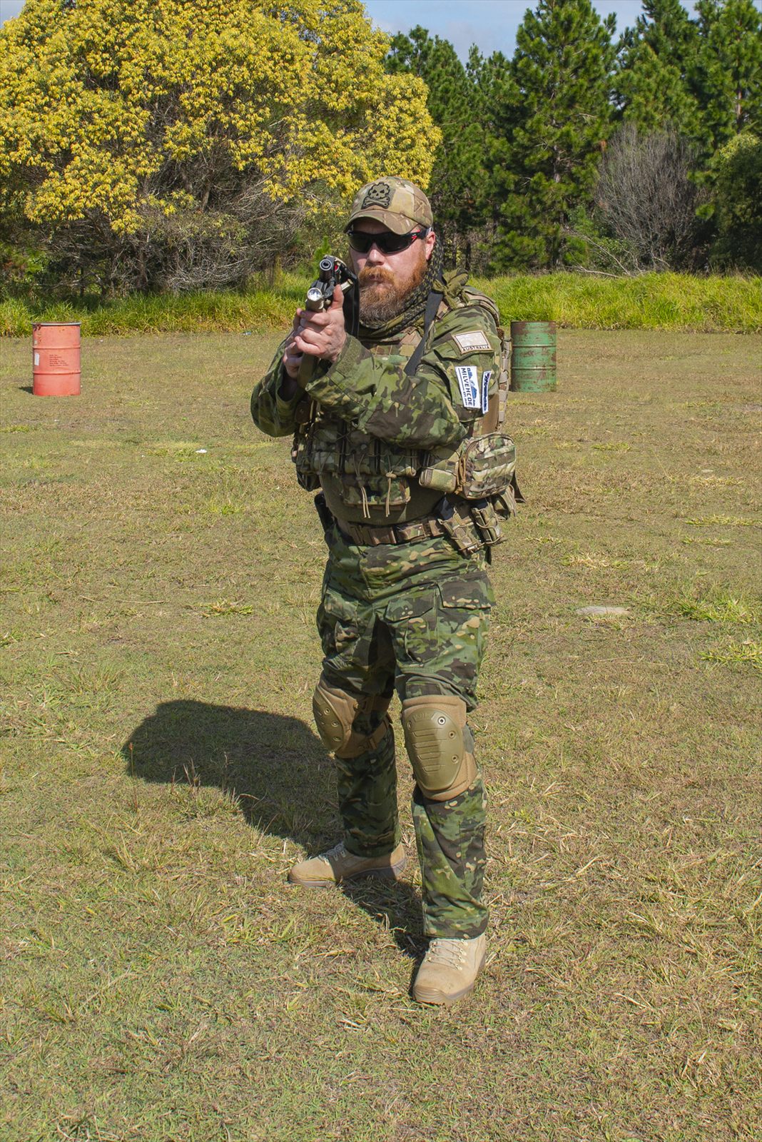 White Raven Milsim players coordinating during an objective