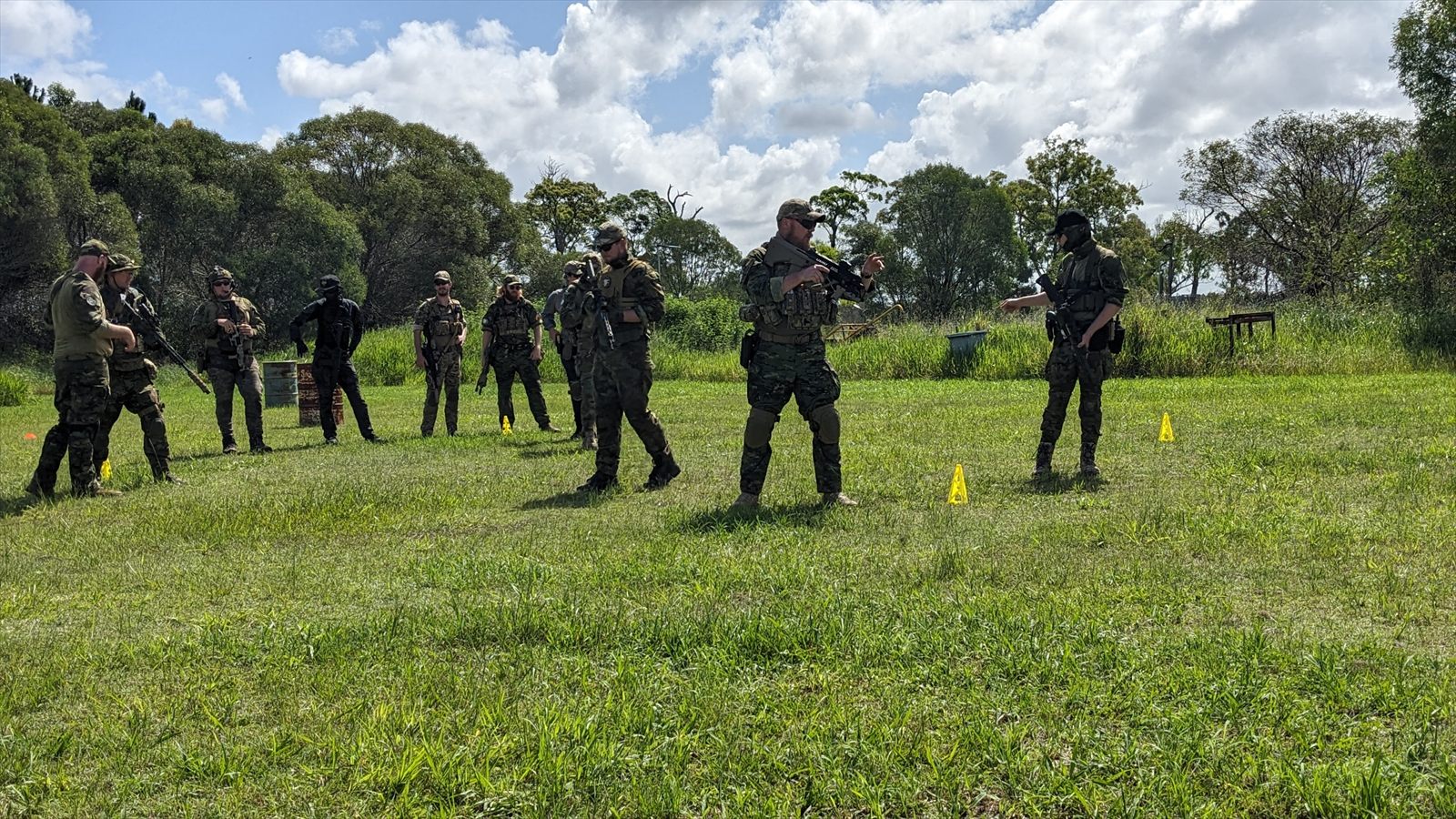 White Raven Milsim training drill in progress